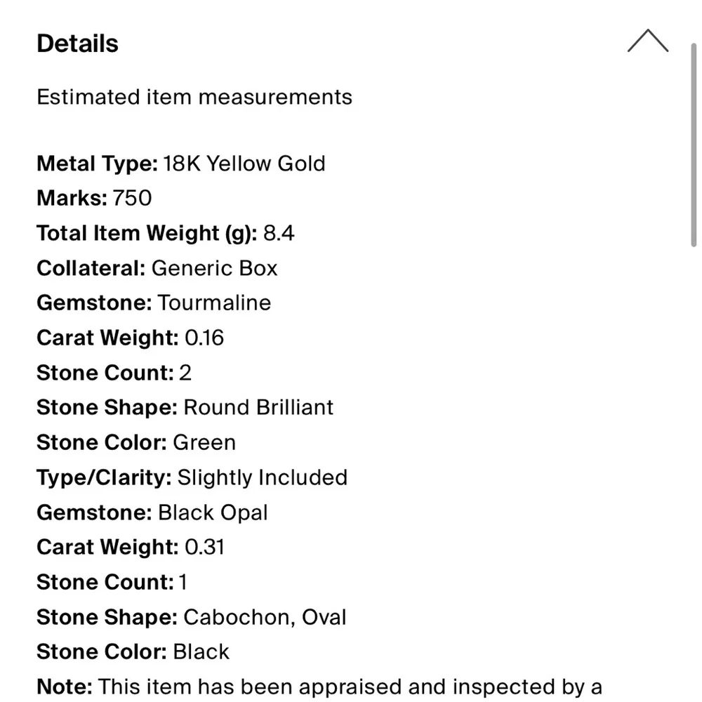 🚫🚫🚫SOLD Green Tourmaline-Opal-Green Tourmaline three stone 18k yg ring-heavy - Picture 11 of 11